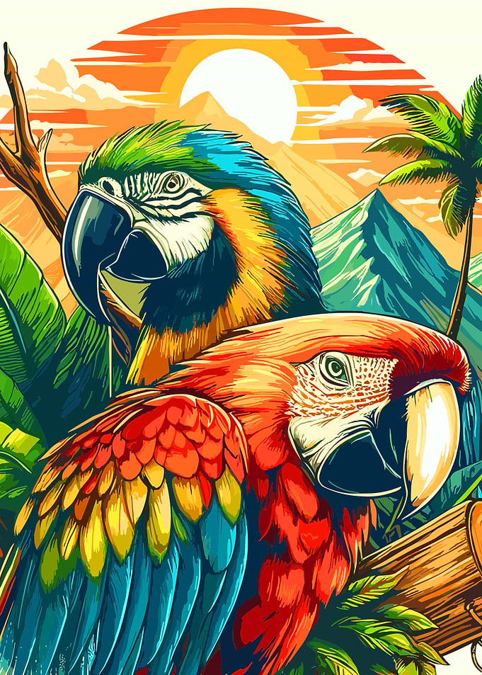 Macaw Sunset Summer