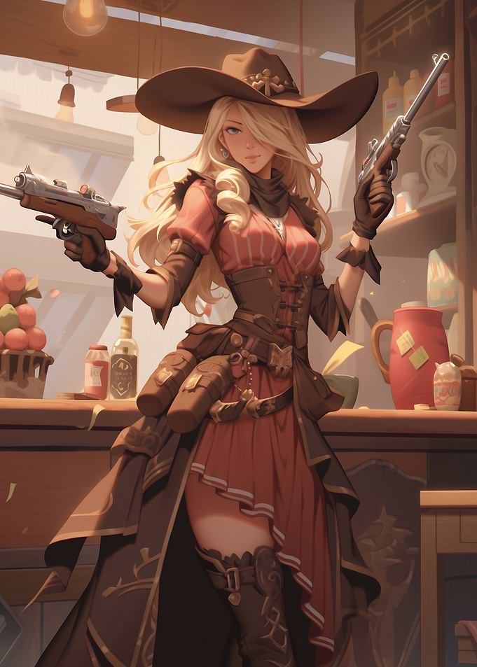 Anime Steampunk Cowgirl