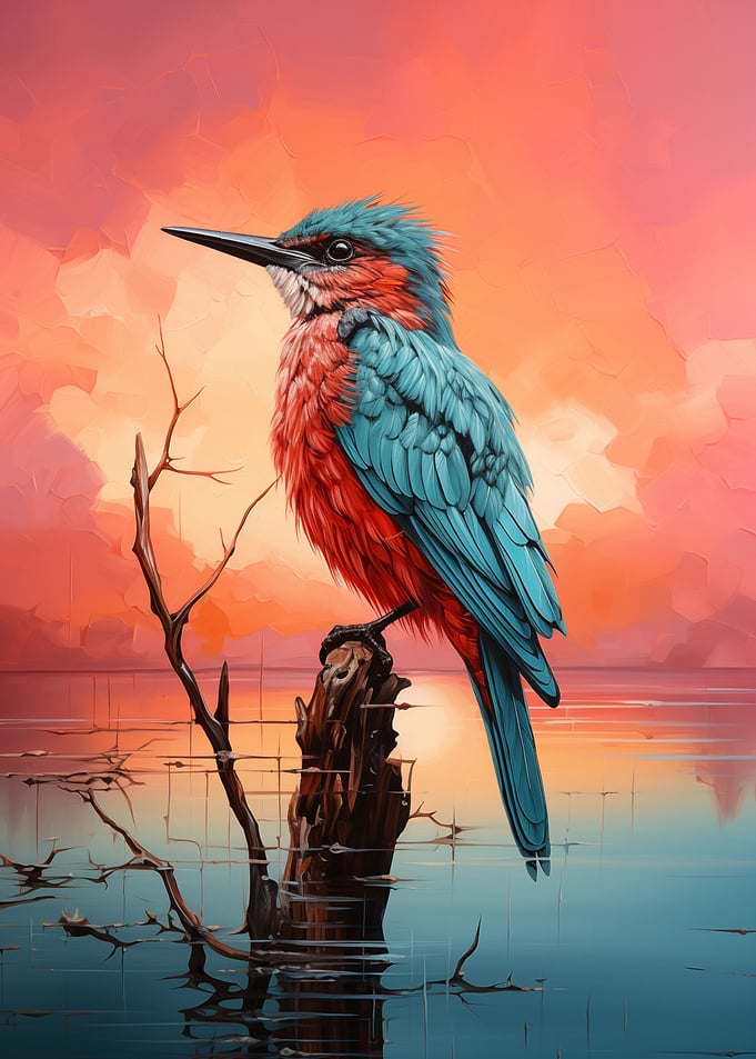Kingfisher Art Painting