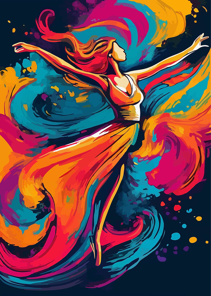 dance girls poster art