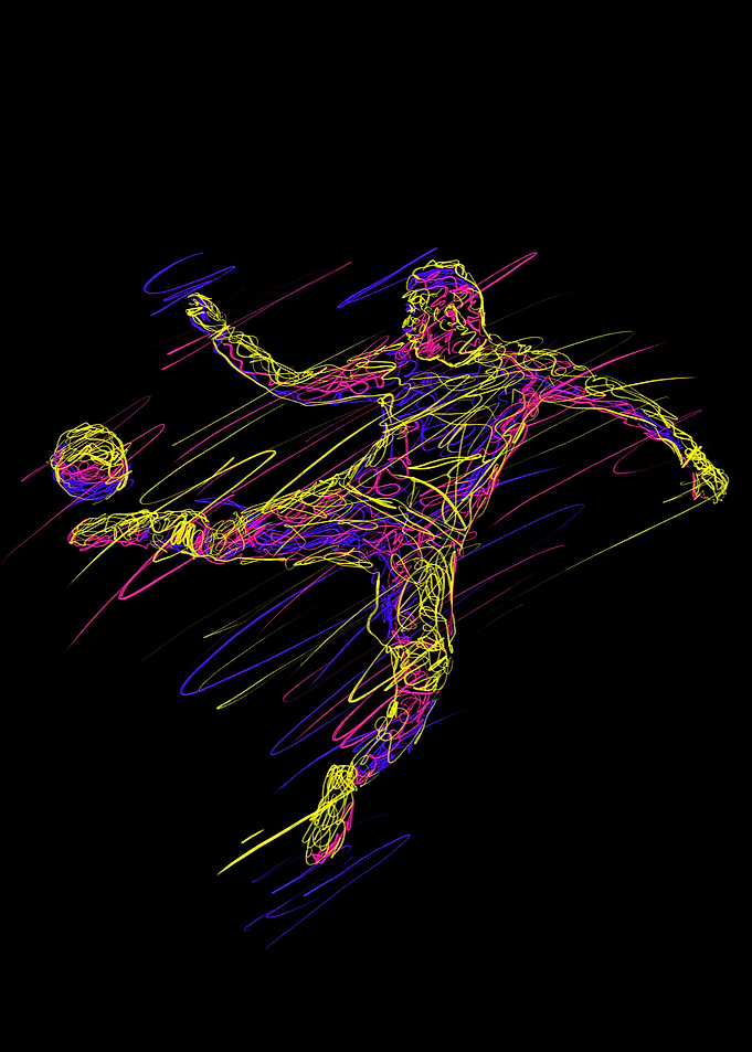 football abstract art