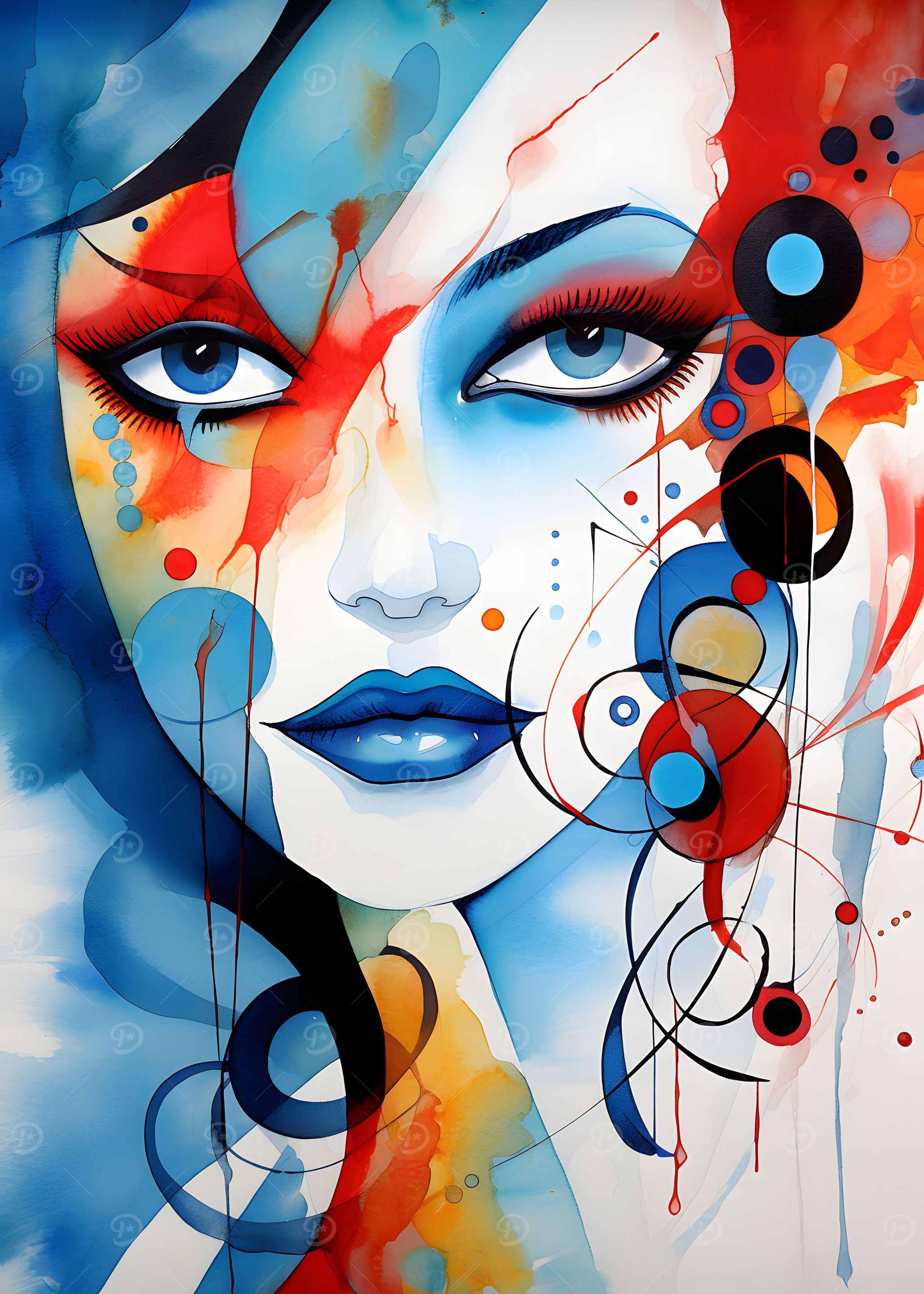 Abstract woman face