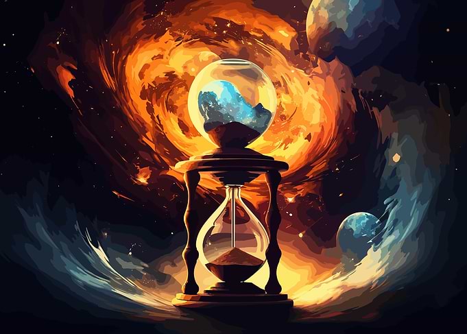 Fantasy Galaxy Hourglass