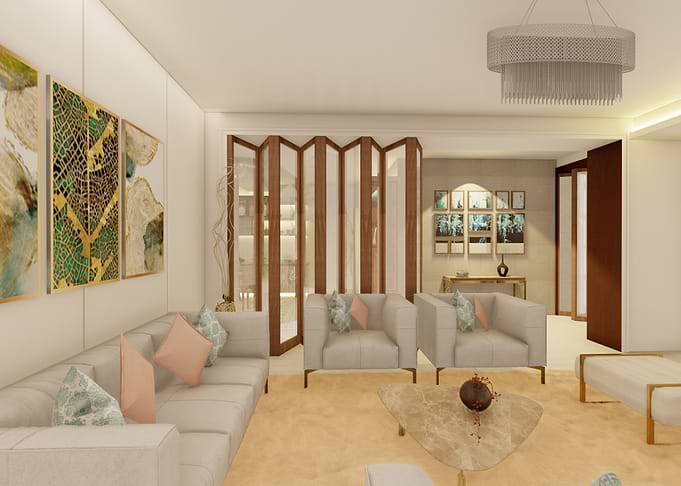 Modern living room interio