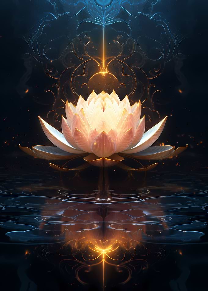 Cosmic Black Lotus Bloom