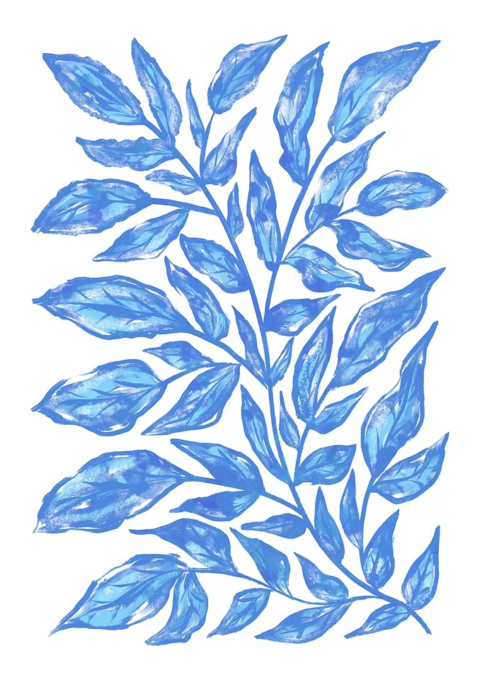 Botanical blue twigs