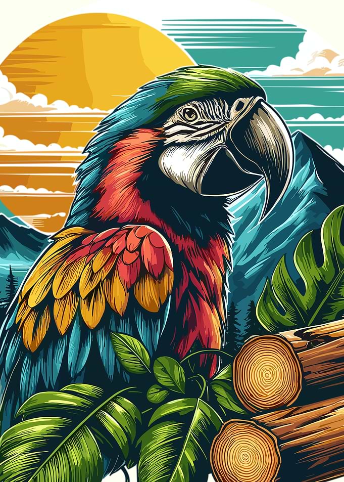 Macaw Sunset Summer