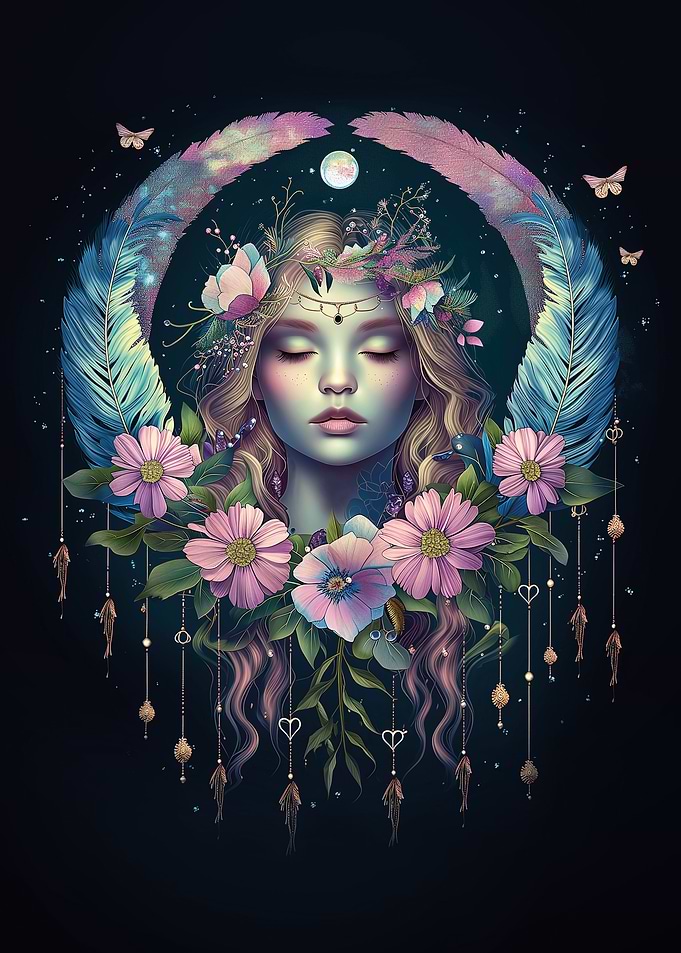 Woman with Dream Catcher