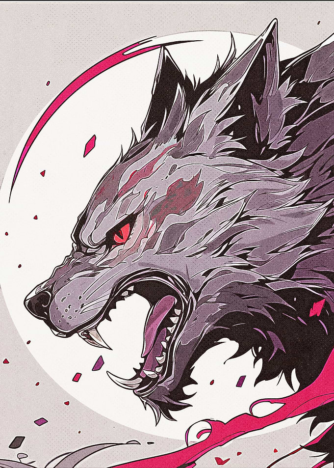 Vintage wolf