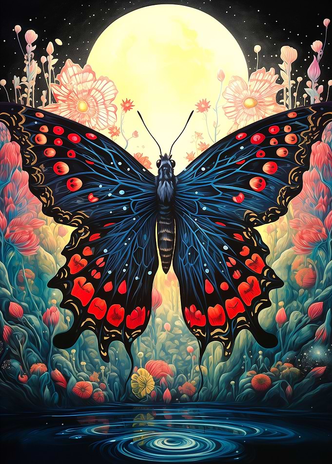 Butterfly Floral Japan