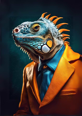 Photorealistic Iguana