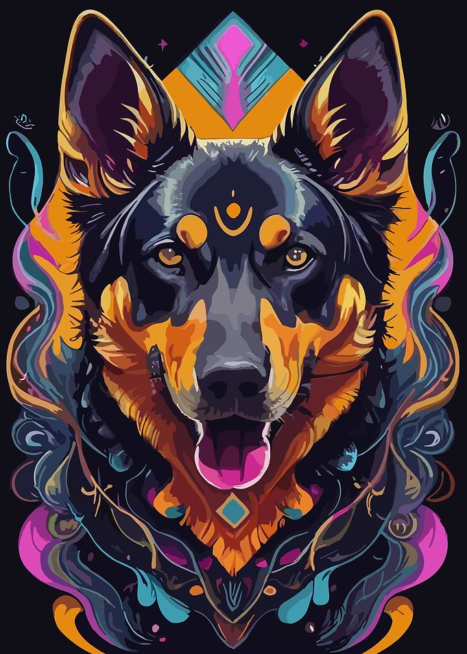 Vibrant German Shepherd