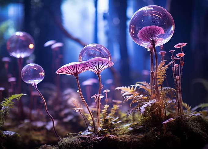 Purple Flora Glow