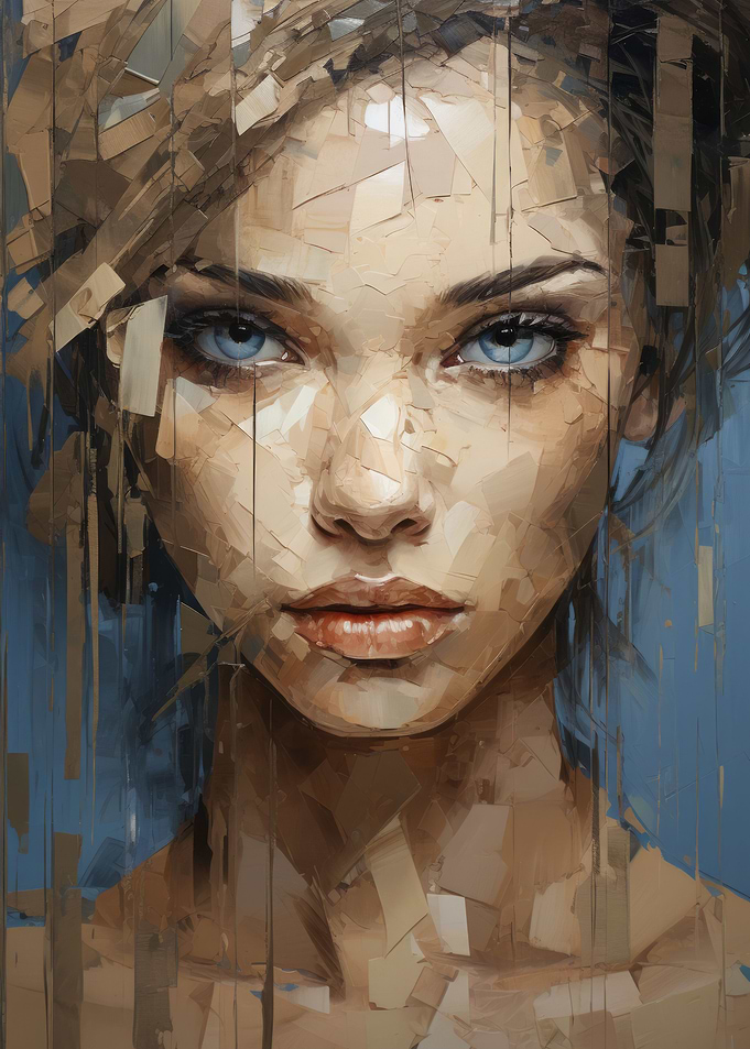 Cubist Illusion Portrait