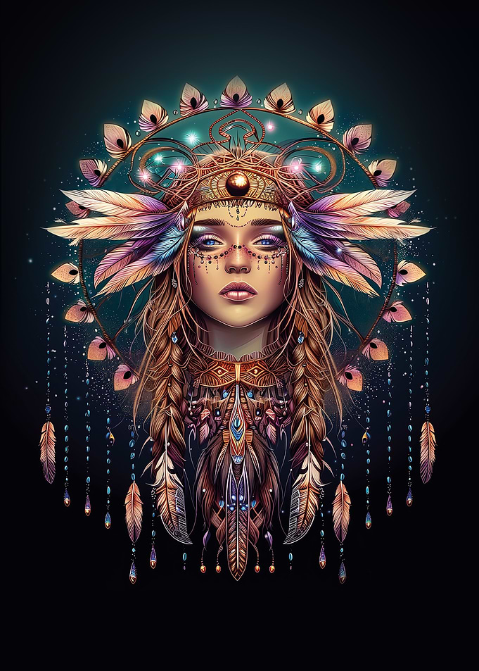 Woman with Dream Catcher