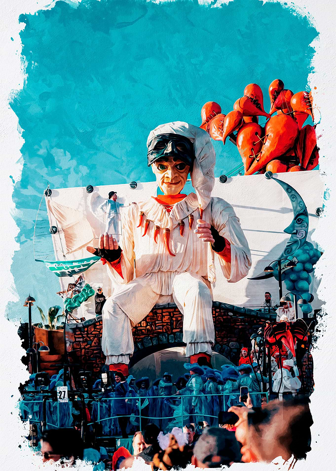 Pulcinella Watercolor