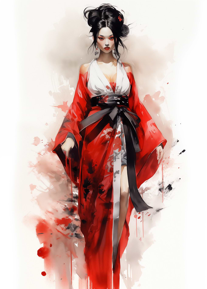 Geisha in Red