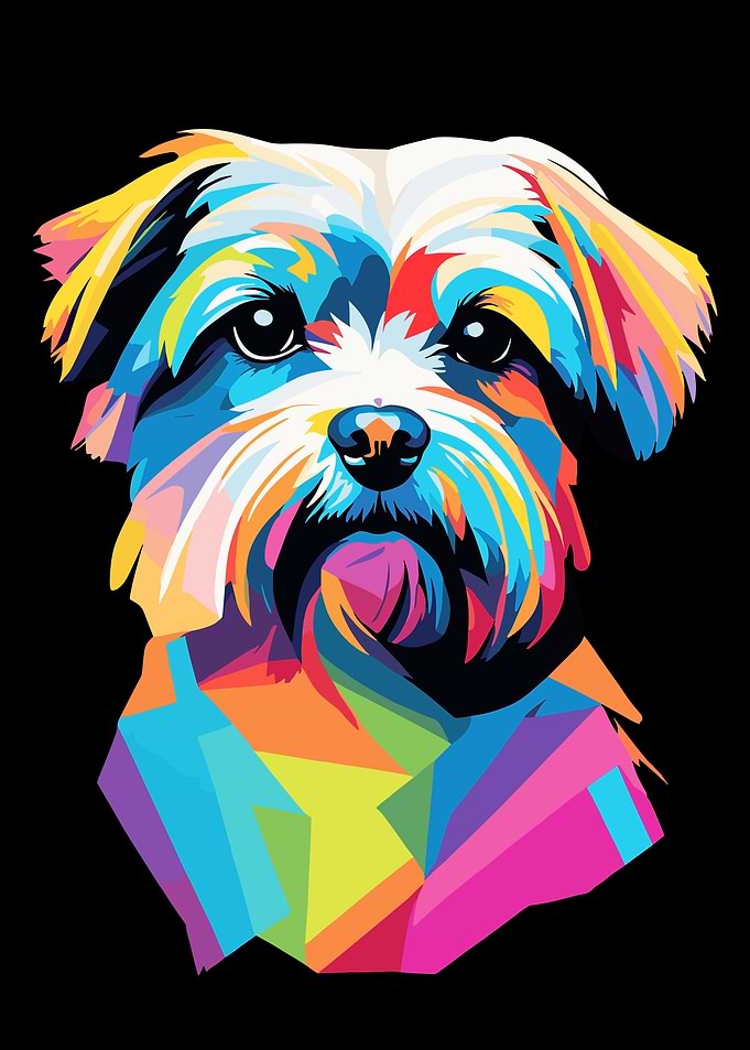Maltese Dog Pop Art