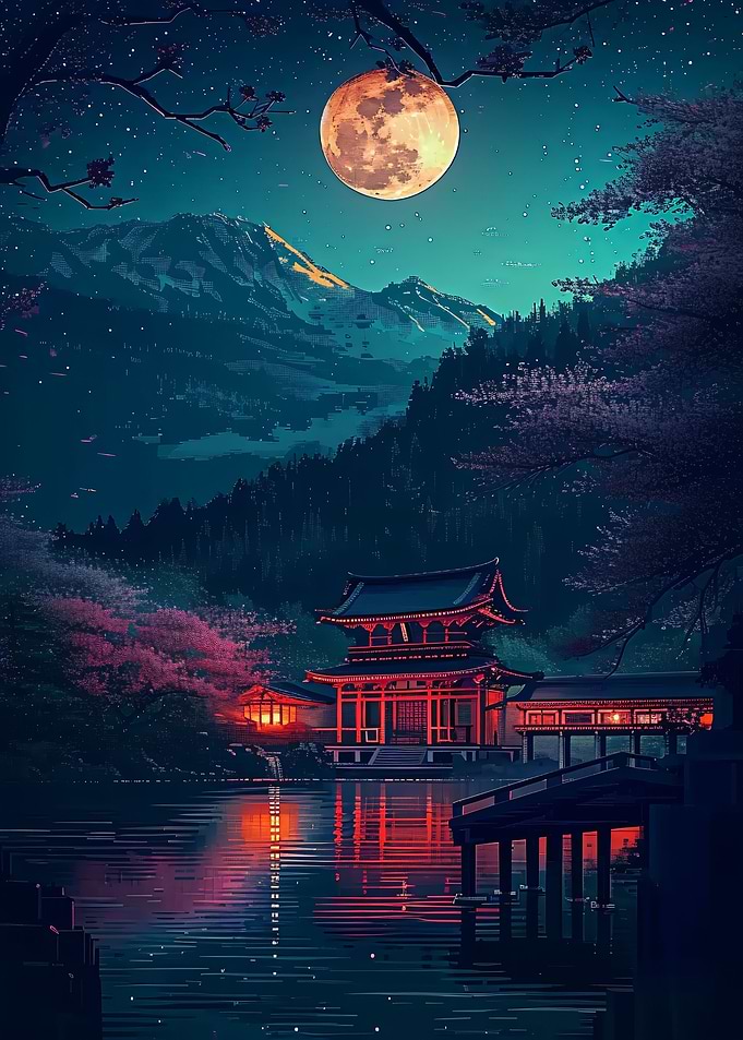 Zen Night Landscape
