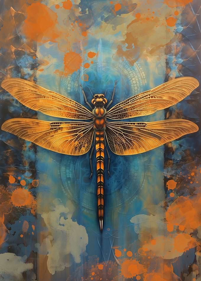 Dragonfly Golden Wings