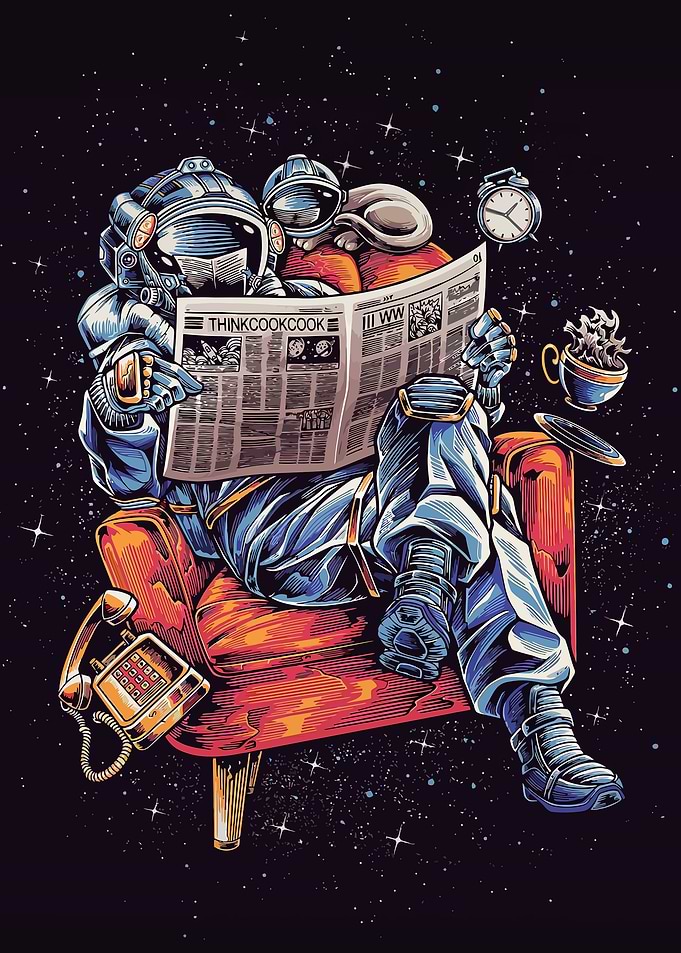 Astronaut Read The News