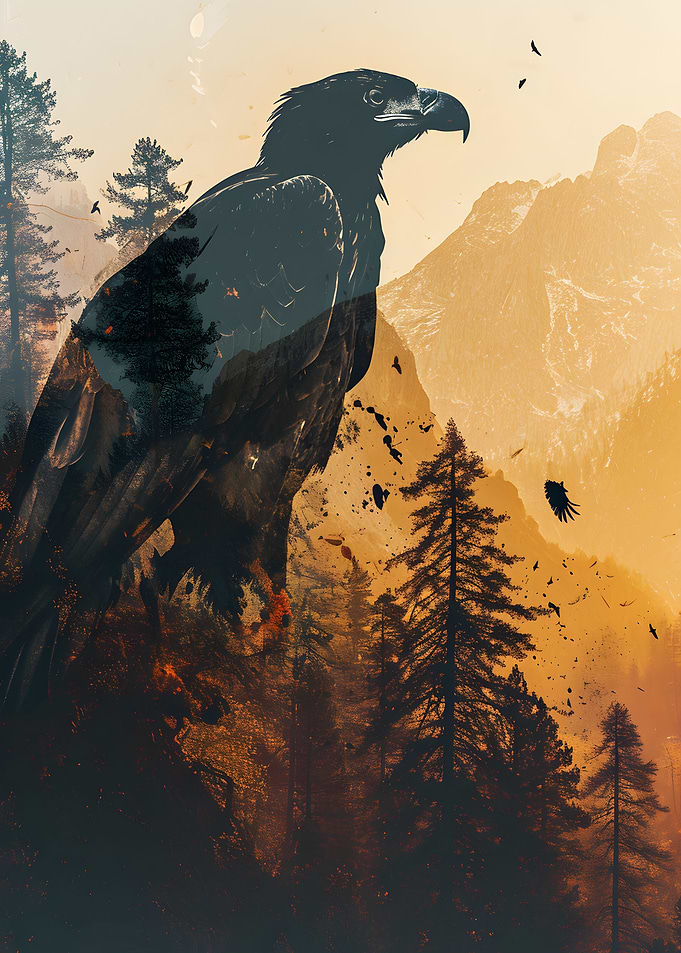 Eagle Double Exposure