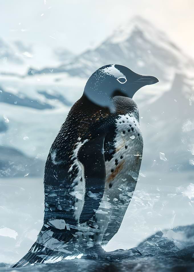 Penguin Double Exposure