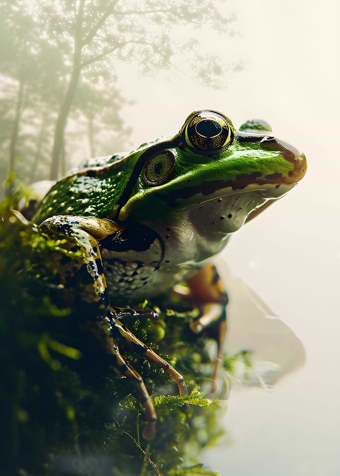 Frog Double Exposure