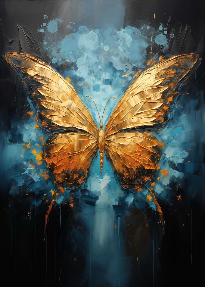 Butterfly Golden Wings