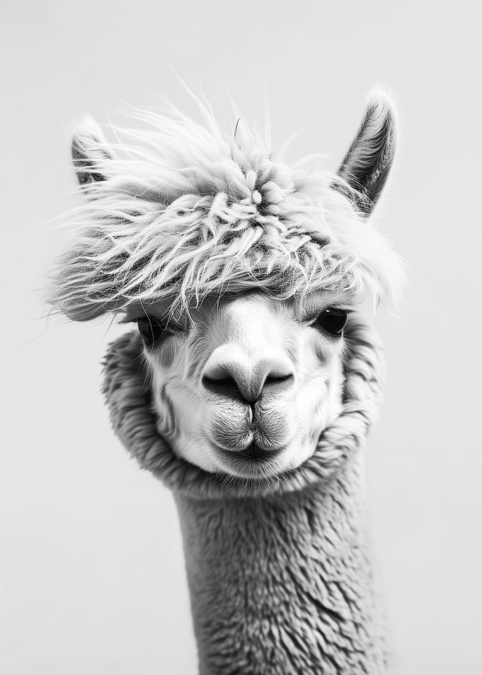 Funky Alpaca Portrait