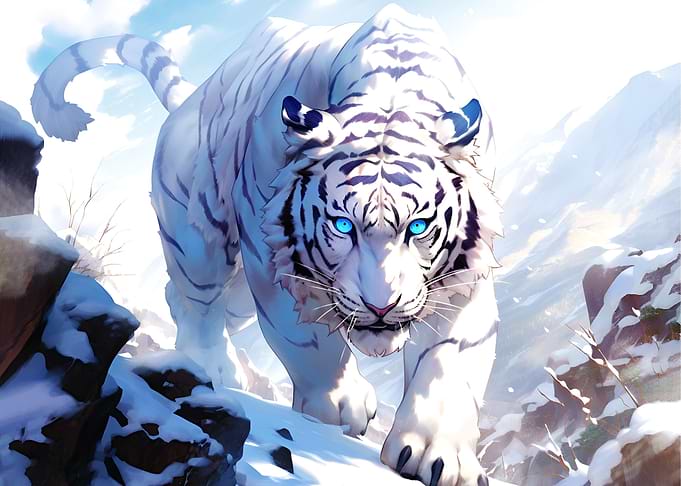 Snow Tiger Panther Leopard
