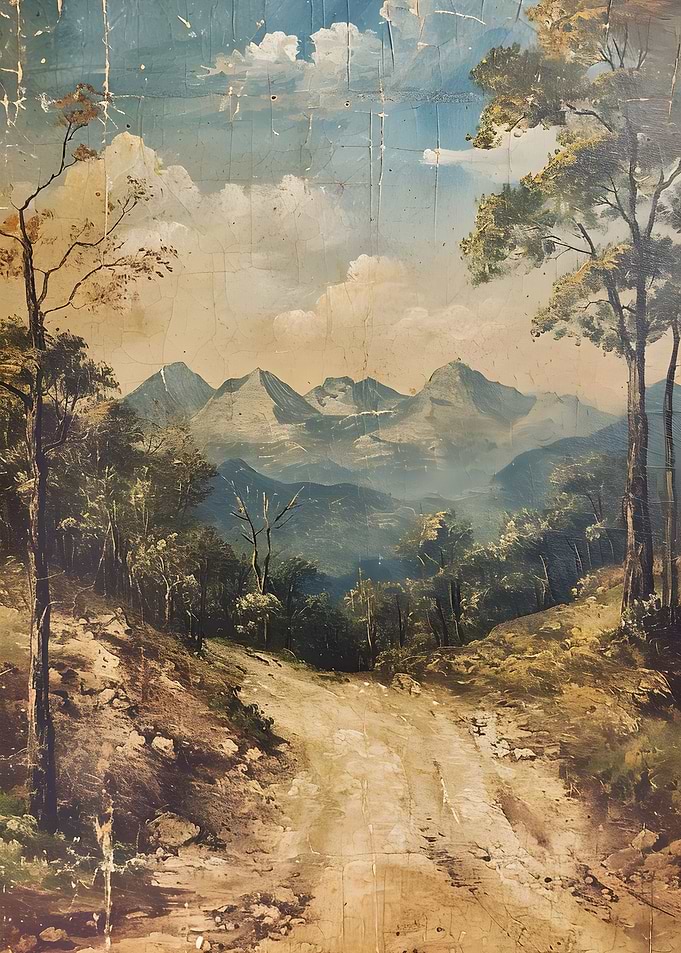 Vintage Mountain Pathway
