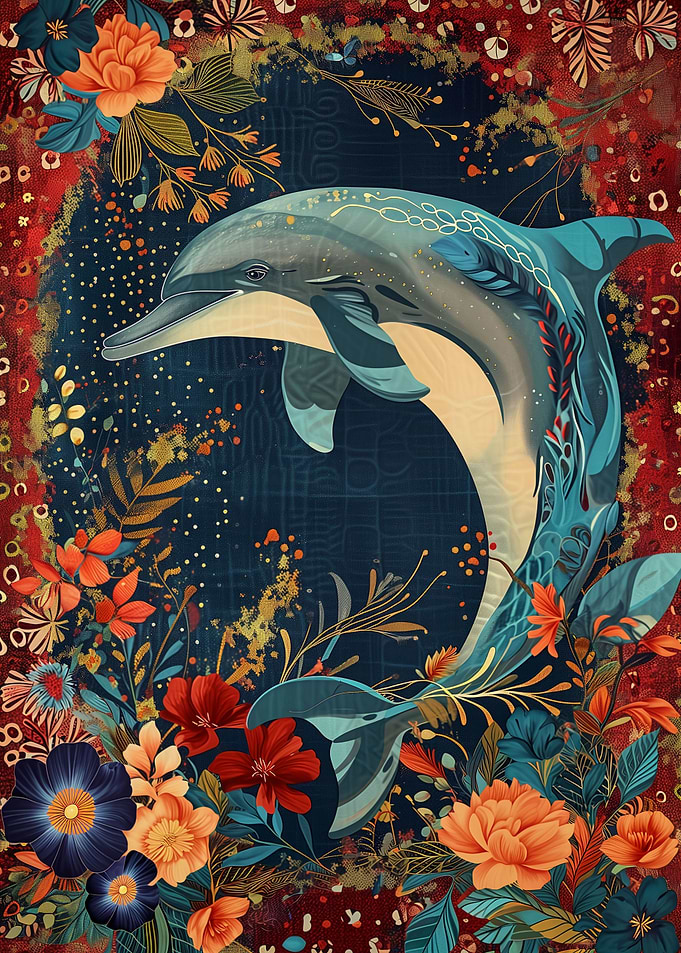 Eclectic Boho Dolphin