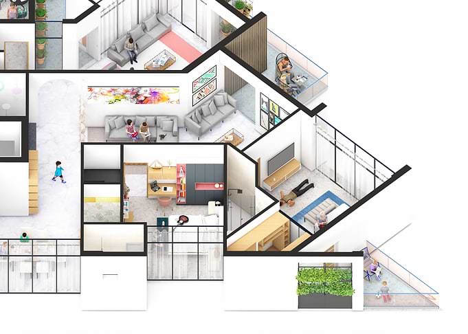 Isometric apartment