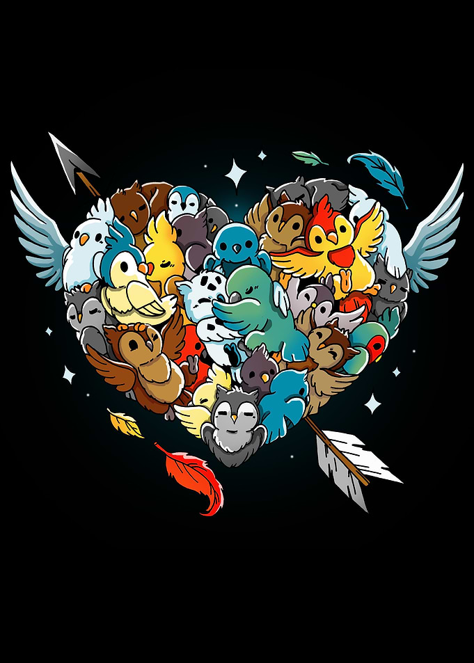 Valentine Owls Parrots