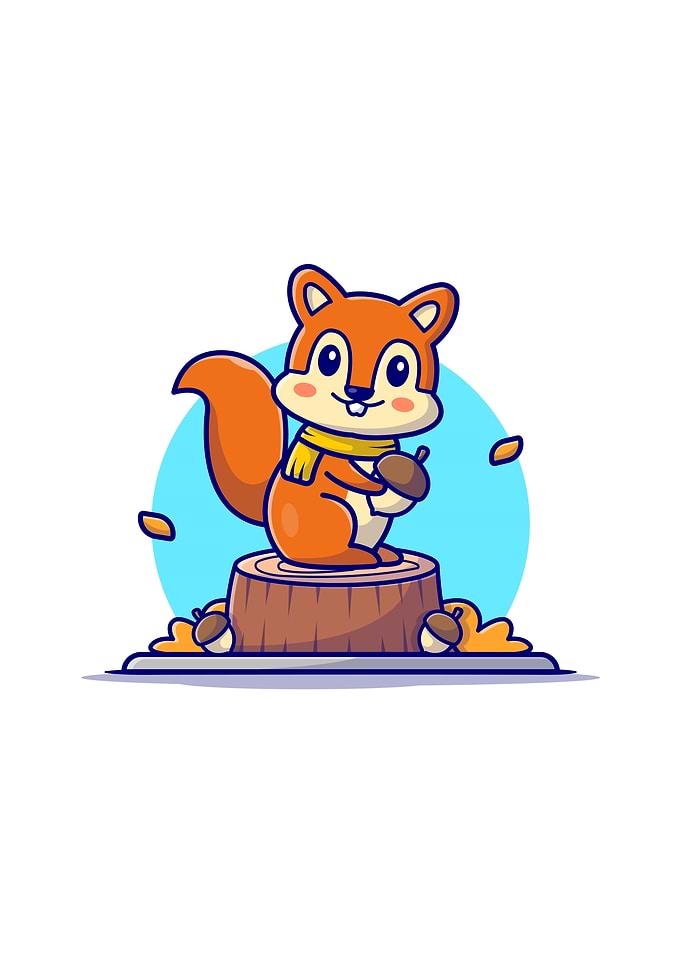 Happy Cute Squirrel