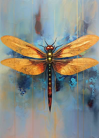 Dragonfly Golden Wings