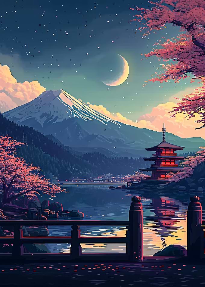 Blossom Japanese Landscape