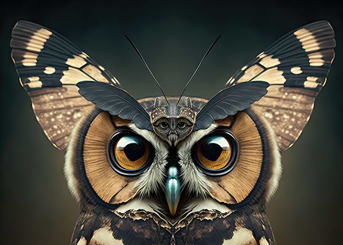 Long eared owl butterfly