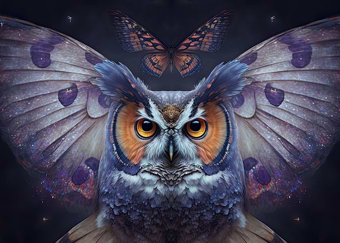 Great horned butterfly