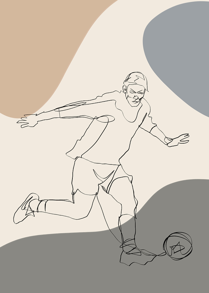 Footbal line art