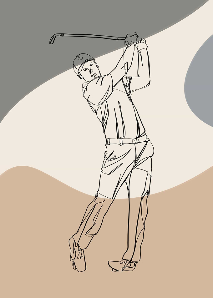 Golf line art