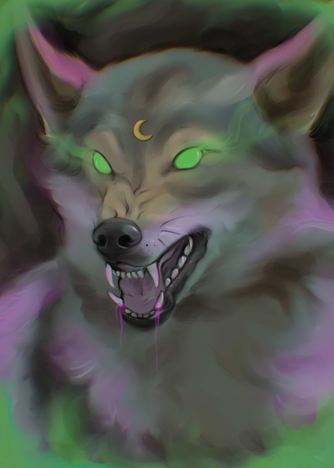 Wolf painting
