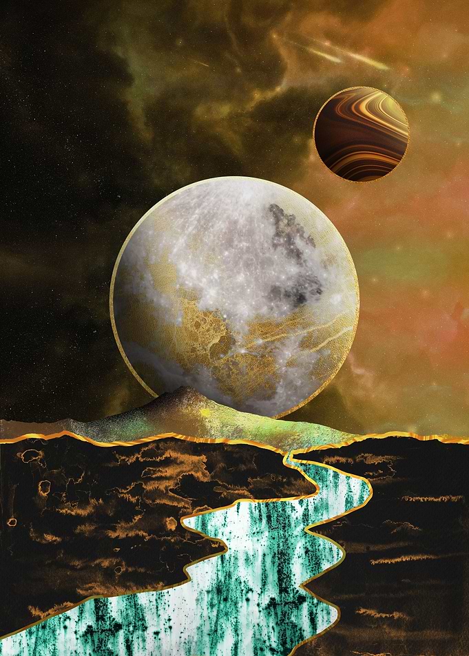 The moon view