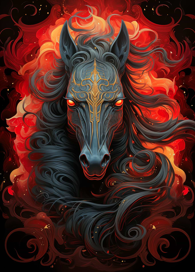 Digital Flame Horse