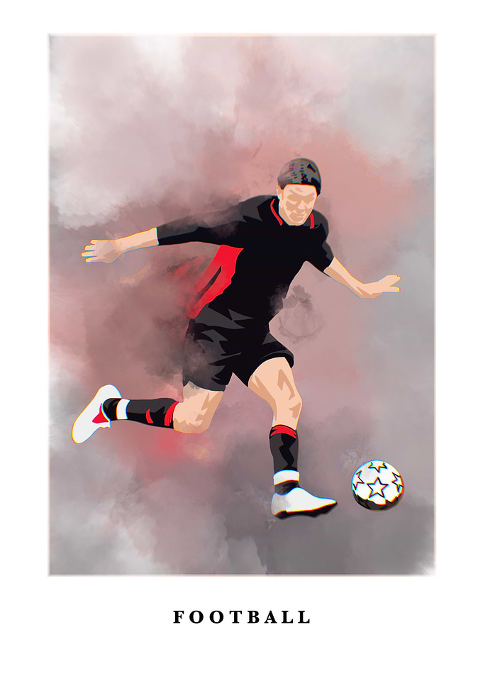 Football minimalist art