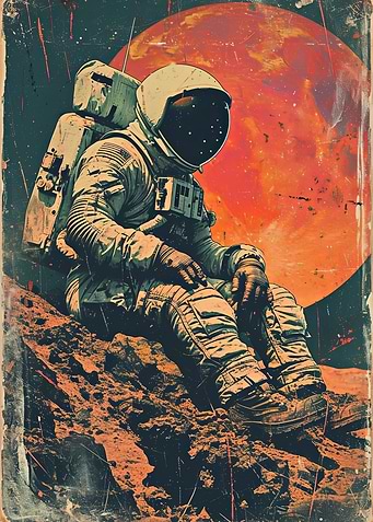 Solitary Mars Astronaut