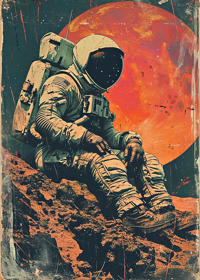 Solitary Mars Astronaut