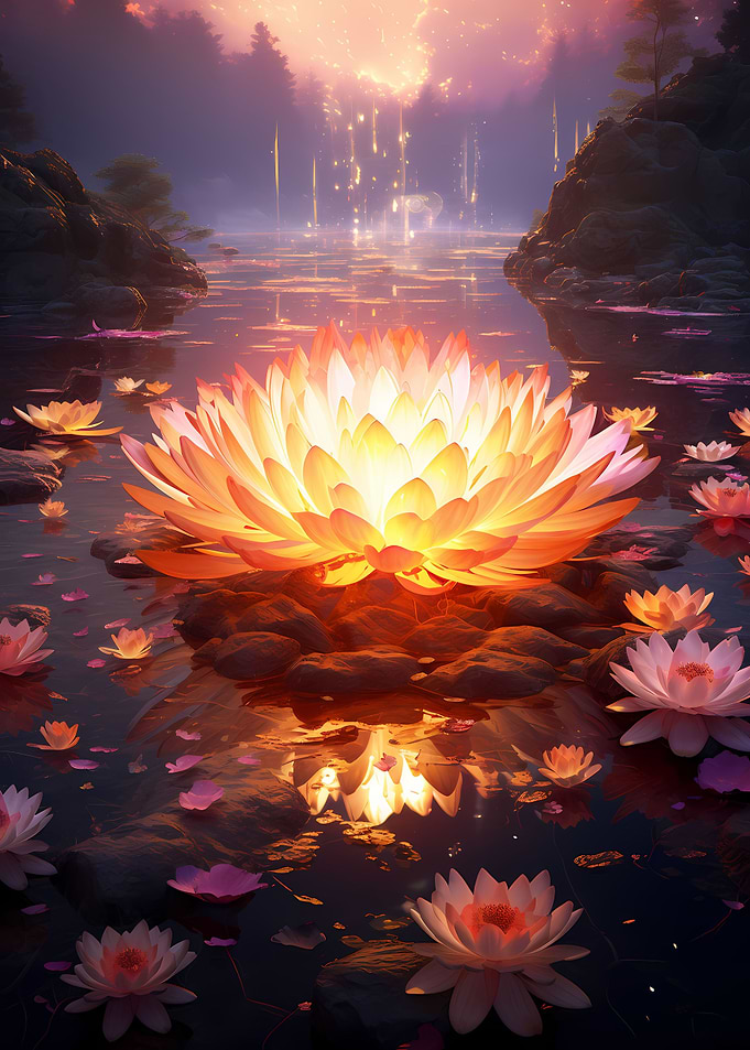 Cosmic Black Lotus Bloom