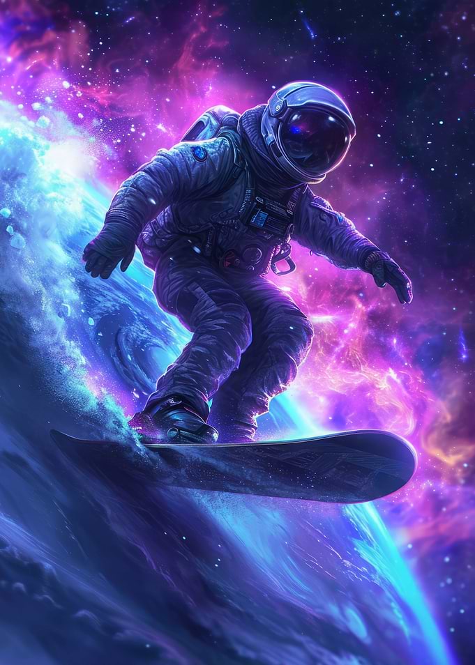 Astronaut Surf in Space